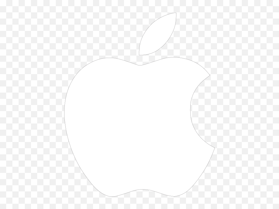 Apple Logo Clipart Black And White - Icon Apple White Png Emoji,Apple Logo Emoji