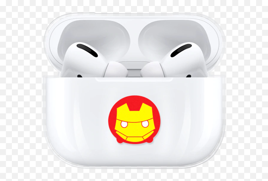 Hard Pc Cute Cartoon Earphone Protector - Transparent Background Airpod Pros Png Emoji,Iron Man Emoticon