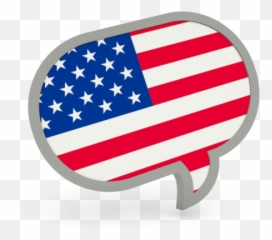 American Us Flag Save Icon Format - Speech Bubble Emoji