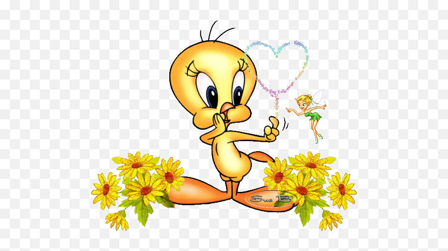 Imagenes Animadas De Caritas De Amor - Imagui Tweety Bird Flower Png Emoji,Emoticones Para Messenger