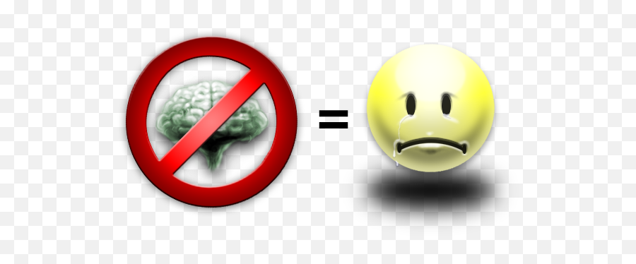 Geek Fitness No Brain More Pain - Smiley Emoji,Brain Emoticon