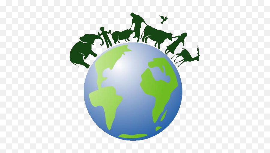 Download Vegan Peace - People Walking On Earth Png Image People And Animals Around The World Emoji,Earth Emoji Png