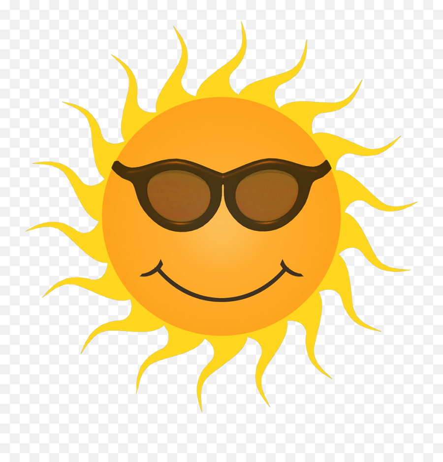 Sun Clipart - Smiley Emoji,Sunglasses Emoji Transparent Background