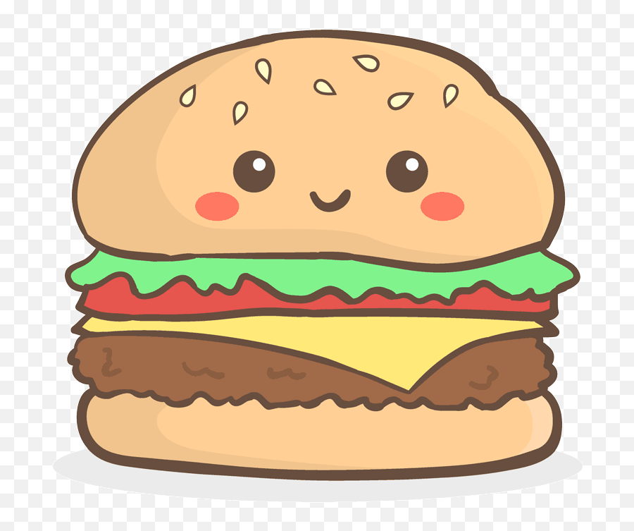 Pin - Dibujos De Comida Kawaii Png Emoji,Google Cheeseburger Emoji
