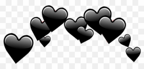 Heartcrown Heart Crown Black Mood No Girl Snapchat Love - Black Heart Crown Png Emoji,Heart Emoji On Snapchat