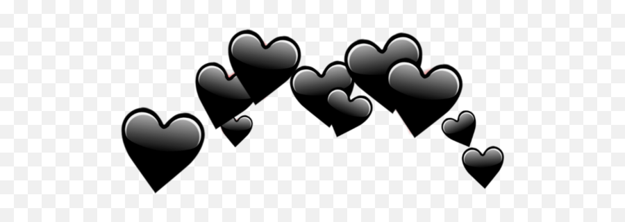 Heartcrown Heart Crown Black Mood No Girl Snapchat Love - Black Heart Crown Png Emoji,Heart Emoji On Snapchat