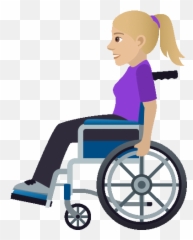 Wheelchair Joypixels Gif - Person On Embarass Emoji
