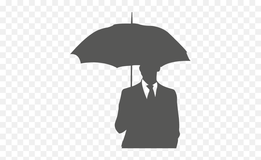 Businessman Under Umbrella Icon - Transparent Png U0026 Svg Rain Man With Umbrella Silhouette Emoji,Black Umbrella Emoji