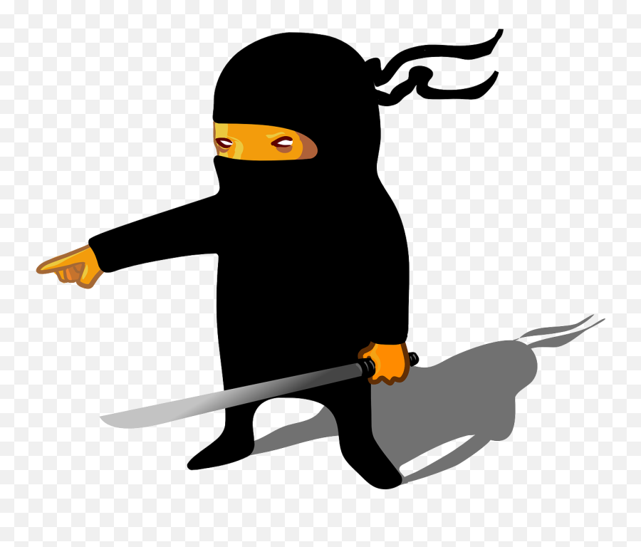 Ninja Man Cartoon Sword Warrior - Ninja Clip Art Emoji,Knife Emoji