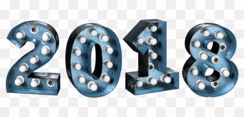 New Year 2018 Numbers - 2018 Numeros Png Emoji,New Year Emotions