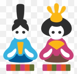 Japanese Dolls Emoji For Facebook Email Sms - Couple