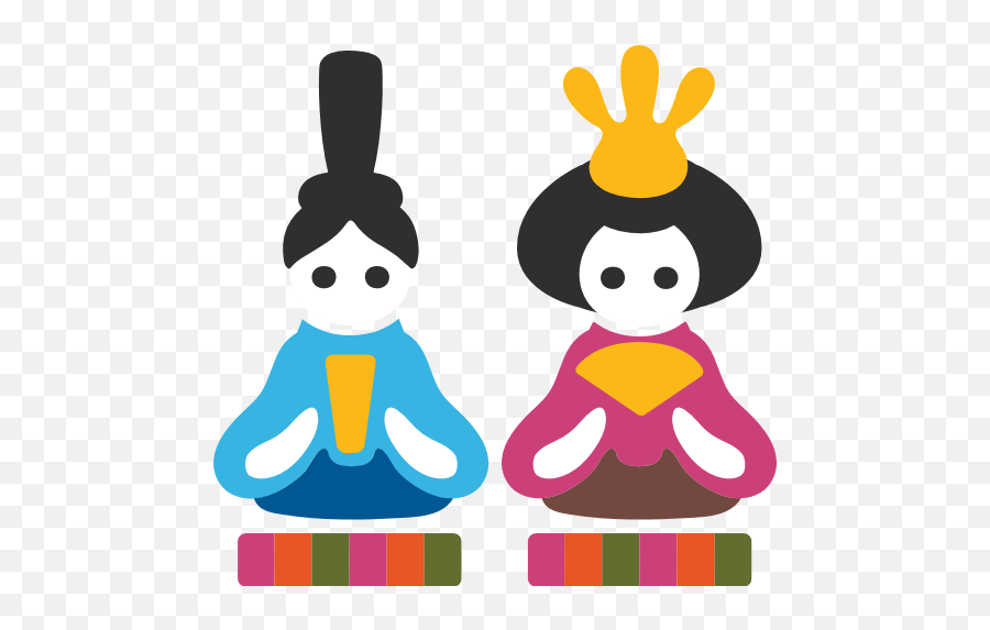 Japanese Dolls Emoji For Facebook Email Sms - Japanese Doll Emoji Couple,Japan Emoji