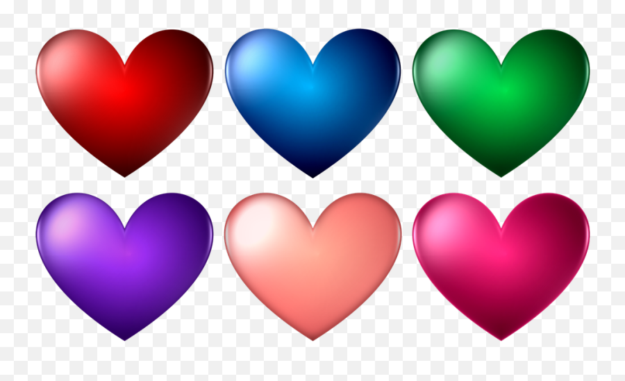 Heart Shape Love - Heart Shape Different Colors Emoji,Shiny Heart Emoji