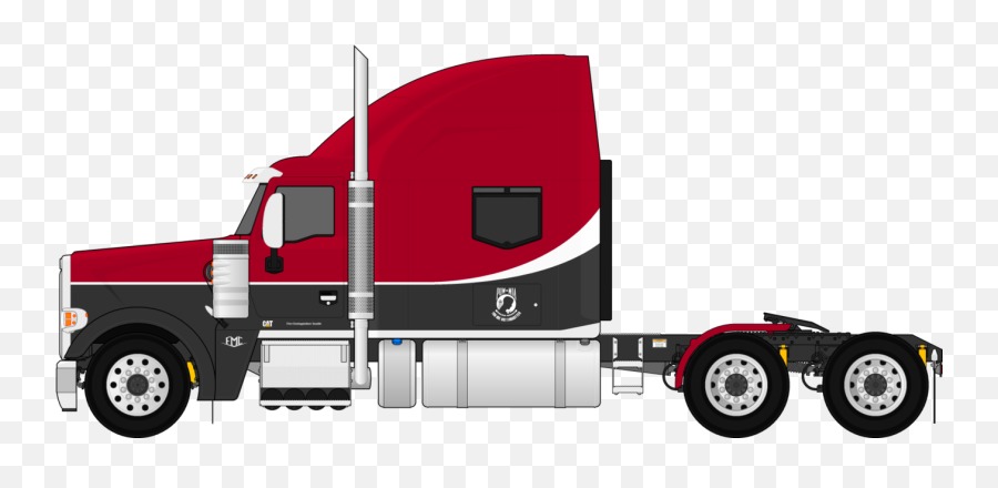Semi Drawing 10 Wheeler Truck - Semi Truck Side Drawing Emoji,Semi Truck Emoji