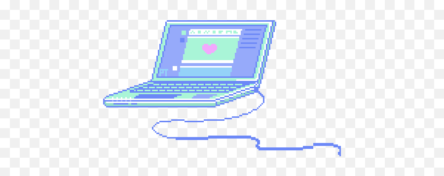Anime Pixel Art - Aesthetic Transparent Computer Gif Emoji,Where Is The Zzz Emoji On The Keyboard