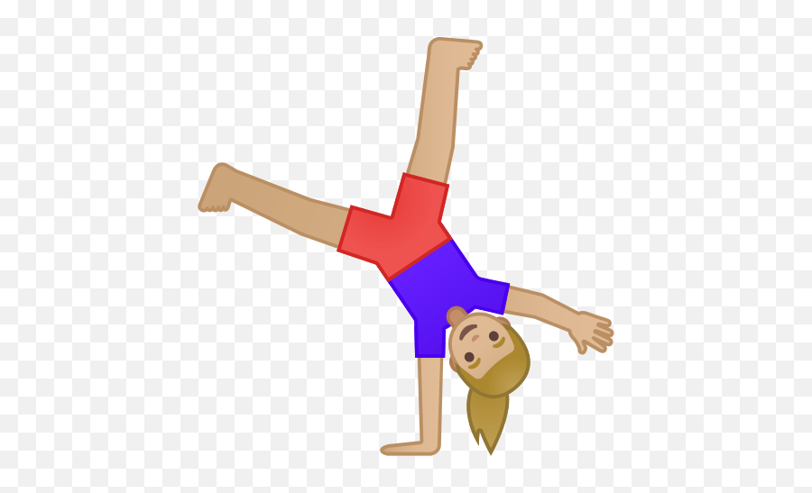 Woman Cartwheeling Emoji With,Cartwheel Emoticon
