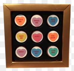 Conversation Hearts Mini Chocolate Covered Oreos Gift Box - Bathroom Tile Emoji,Xoxo Emoji