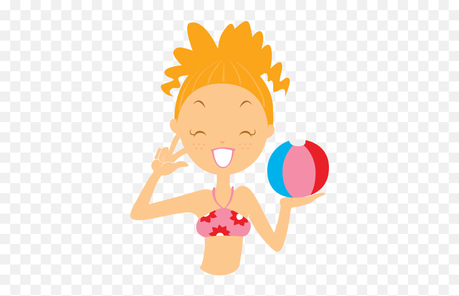 Beach Girl Ball Icon Beach Girl Iconset Dapino - Png Cartoon Beach Girl Emoji,Beach Emoji Png