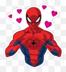 Spiderman01 Stickers For WhatsApp - Man Love Emoji