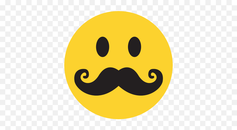 Smiley Moustache - Smiley Emoji,Moustache Emoticon