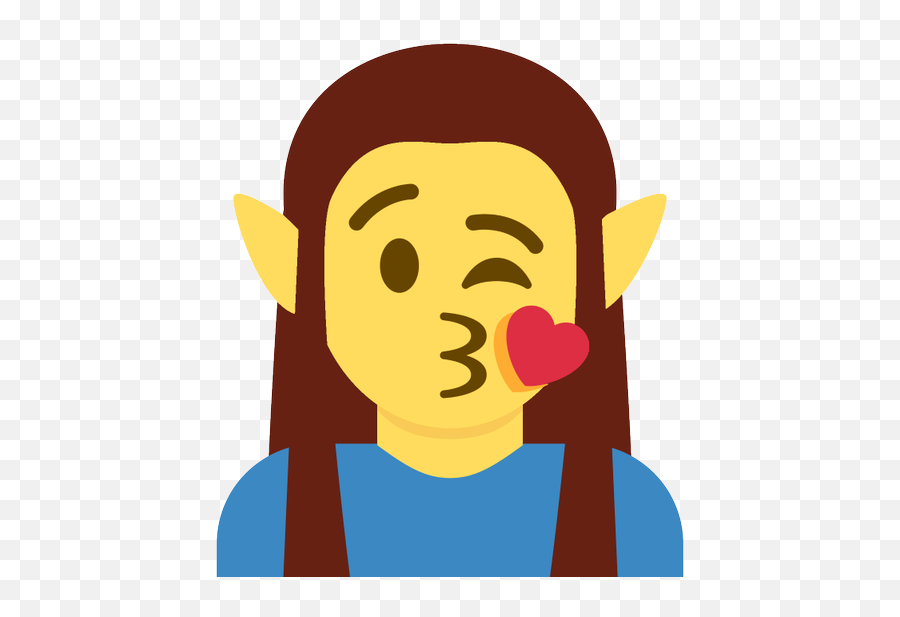 Emoji Face Mashup Bot On Twitter Elf Face - Human Skin Color,Kiss Emoji Face