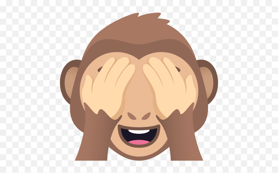 Emoji Wisdom Monkey Who Cant See To - Monkey Emoji Eyes Covered,Speak No Evil Emoji