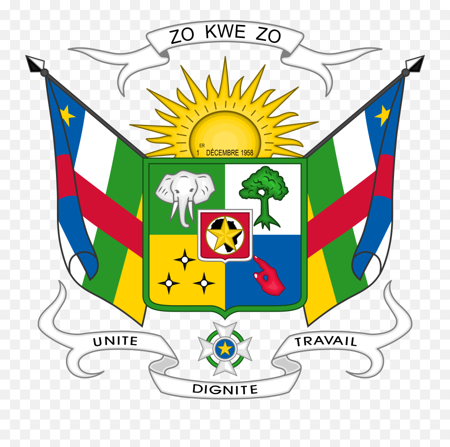 Flag Of Central African Republic Flag Download - Central African Republic Coat Of Arms Emoji,African American Flag Emoji