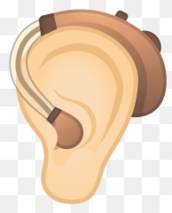 Ear With Hearing Aid Emoji Clipart - Png