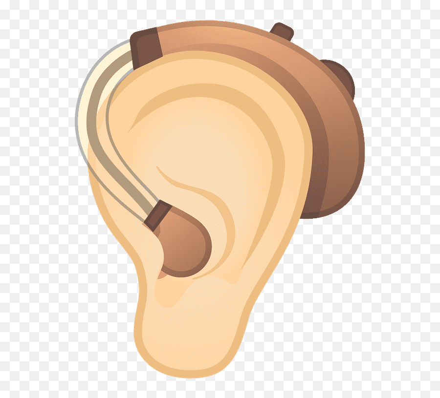 Ear With Hearing Aid Emoji Clipart - Hearing Aid Clipart Png,Emoji Ear