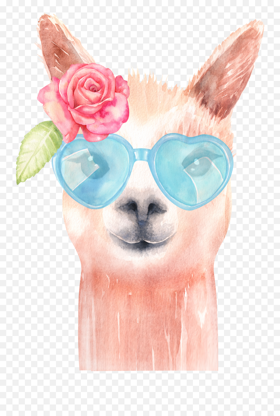Aquarelle Lama Clipart Clipart Animal Mignon Aquarelle - Watercolor Llama Backgrounds Emoji,Alpaca Emoji