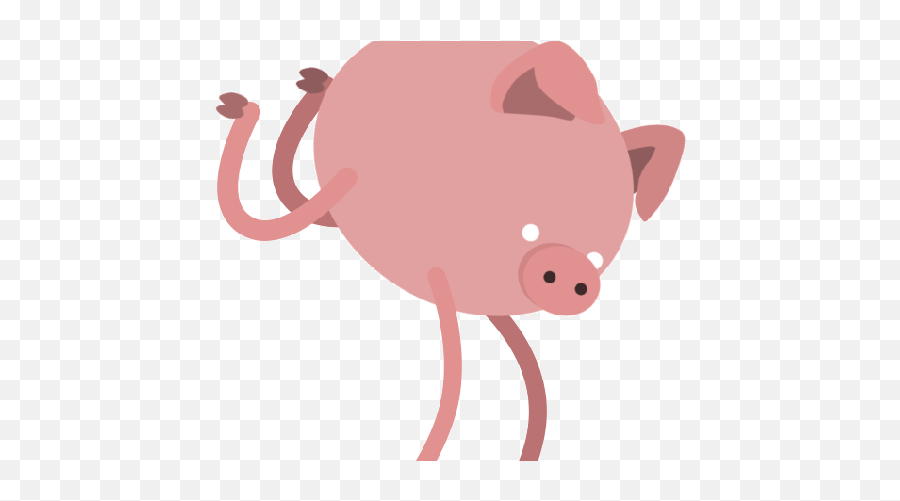 Flying Pig Logo Animation Kreatank Cute - Animal Figure Emoji,Flying Pig Emoji