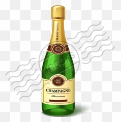 Free Champagne Bottle Pop Png Download - Botella De Champán Emoji