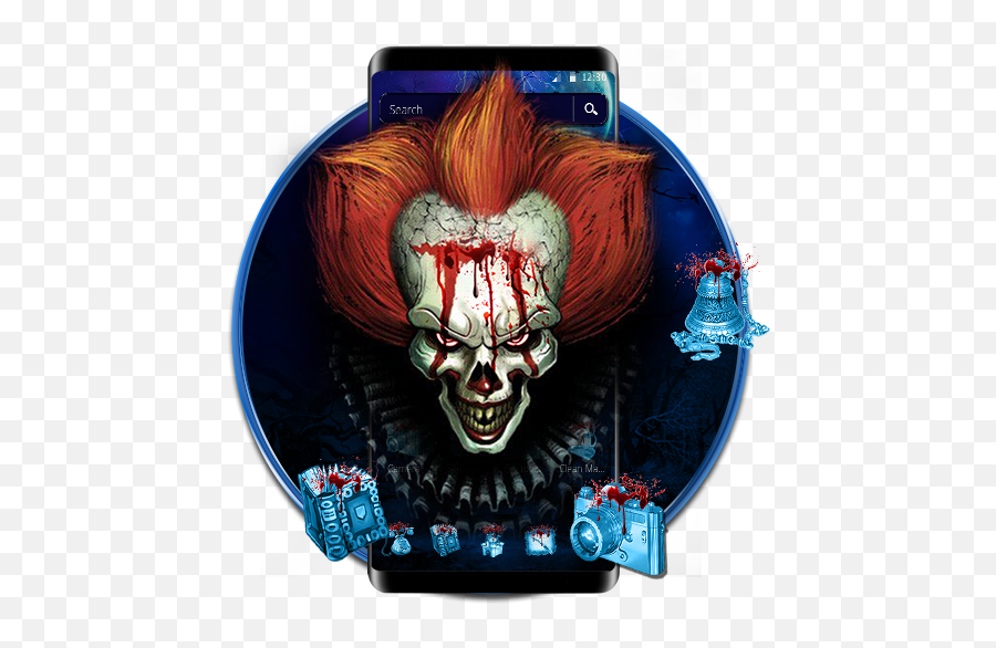 Bloody Evil Clown Theme - Pennywise Scary Huawei Telefontokok Y6 2018 Emoji,Scary Clown Emoji