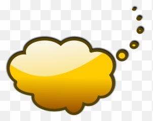 Speech Bubble - Yellow Thought Bubble Transparent Emoji,Text Emoticon