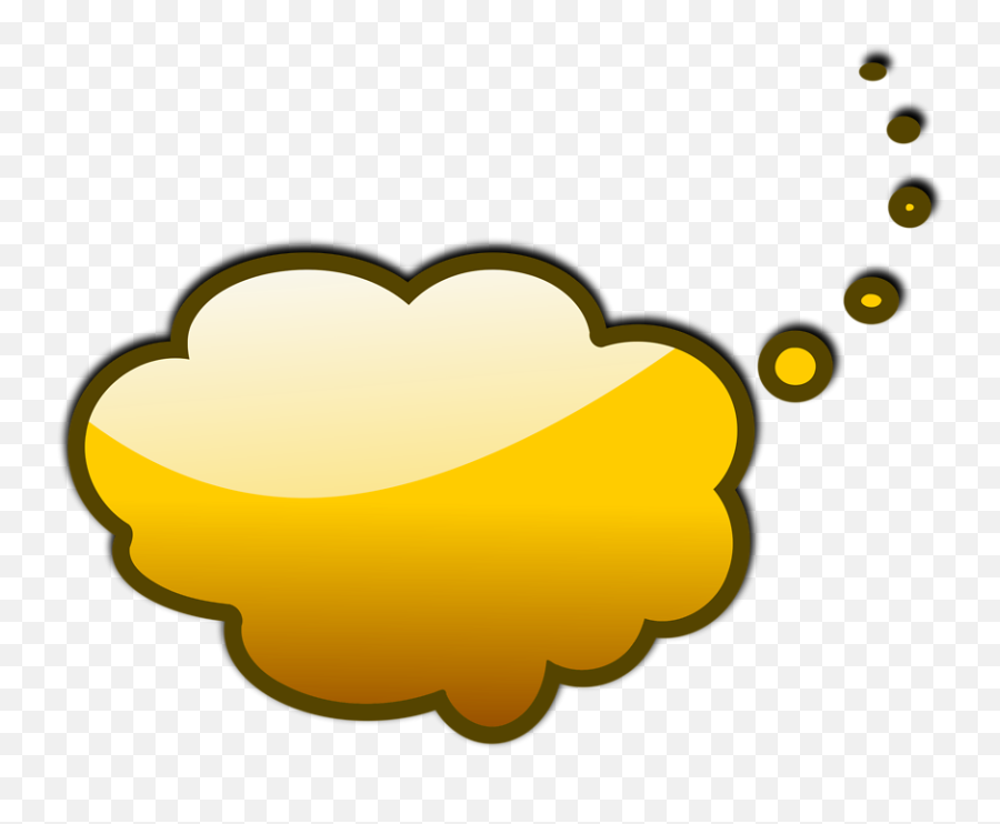 Speech Bubble - Yellow Thought Bubble Transparent Emoji,Text Emoticon