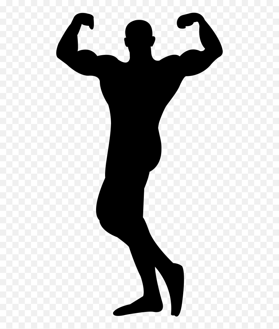 Muscles Clipart Flex Muscle Muscles - Muscle Man Silhouette Emoji,Flex Emoji Transparent