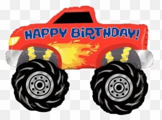 Shop Giant Monster Truck Happy Birthday - Happy Birthday Trucks Emoji,Monster Truck Emoji