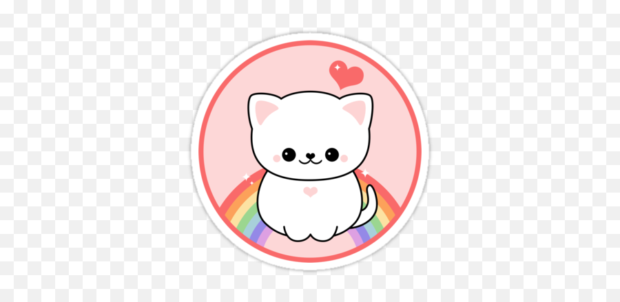 Super Cute Stickers Featuring A Pink - Cute Cat Sticker Transparent Emoji,Super Cute Emoji
