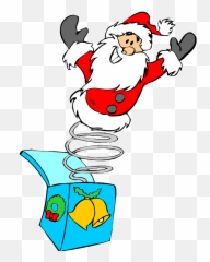 Christmas Holiday Clip Art Jack In The - Cartoon Box Emoji