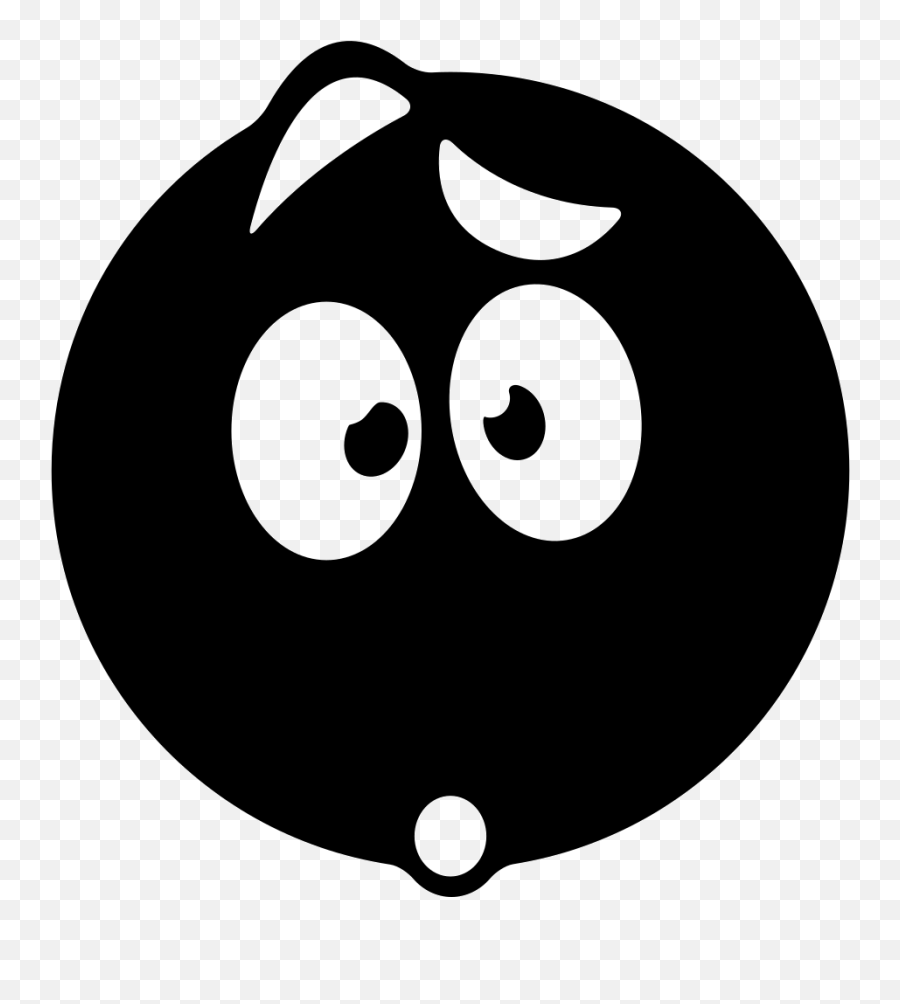 Confused Face Png - Confused Black Emoji,Confused Emoji Png