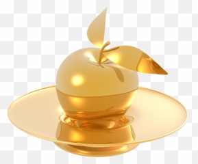 Apple Gold Metal Glossy The Elegance Emoji,Rosh Hashanah Emoji