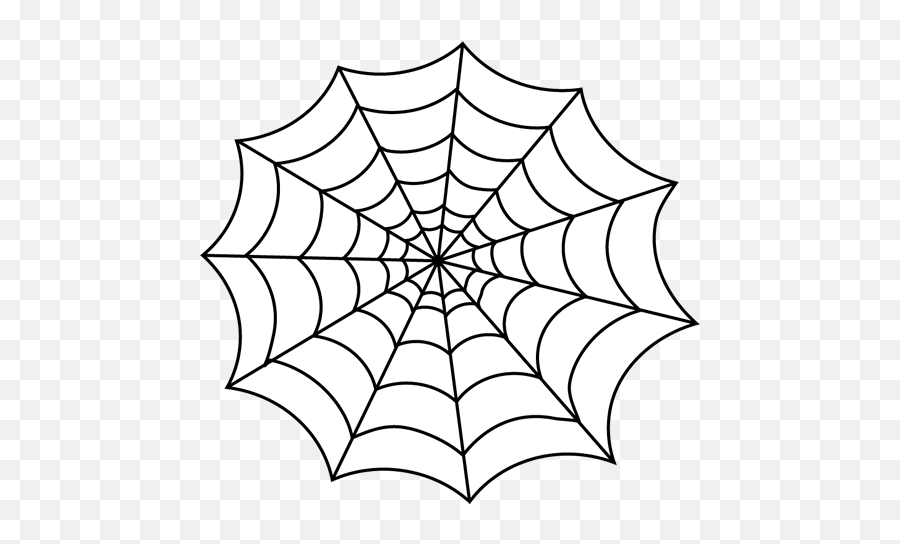 Black And White Spider Web Clip Art Black And White Spider - White Spider Web Clipart Emoji,Spider Web Emoji