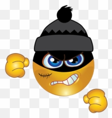Thief Smiley Emoticon Clipart - Emoji