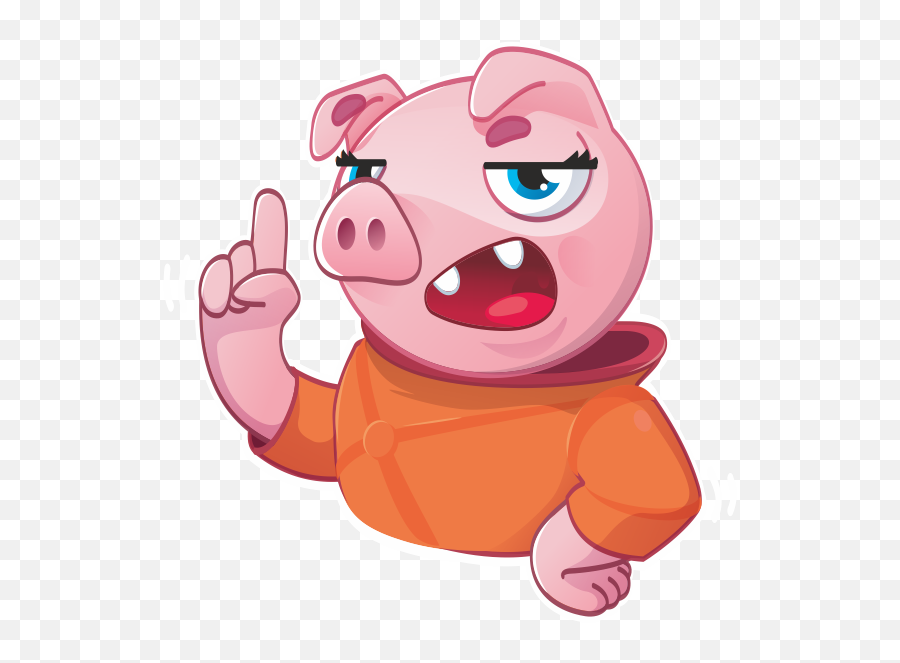 Pig Astronaut Digital Illustration For - Cartoon Emoji,Piggy Emoticon