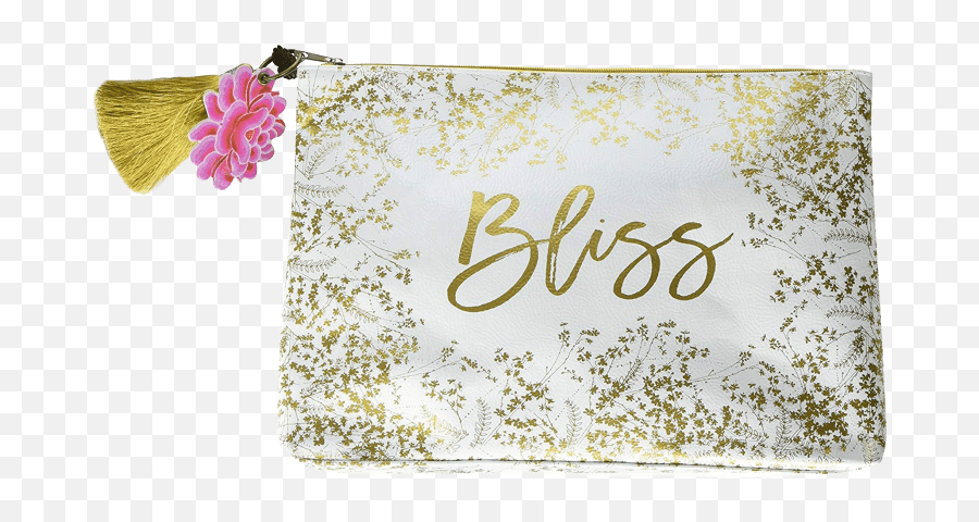 Gilded Flowers Bliss Large Tassel Pouch By Papaya - Coin Purse Emoji,Papaya Emoji