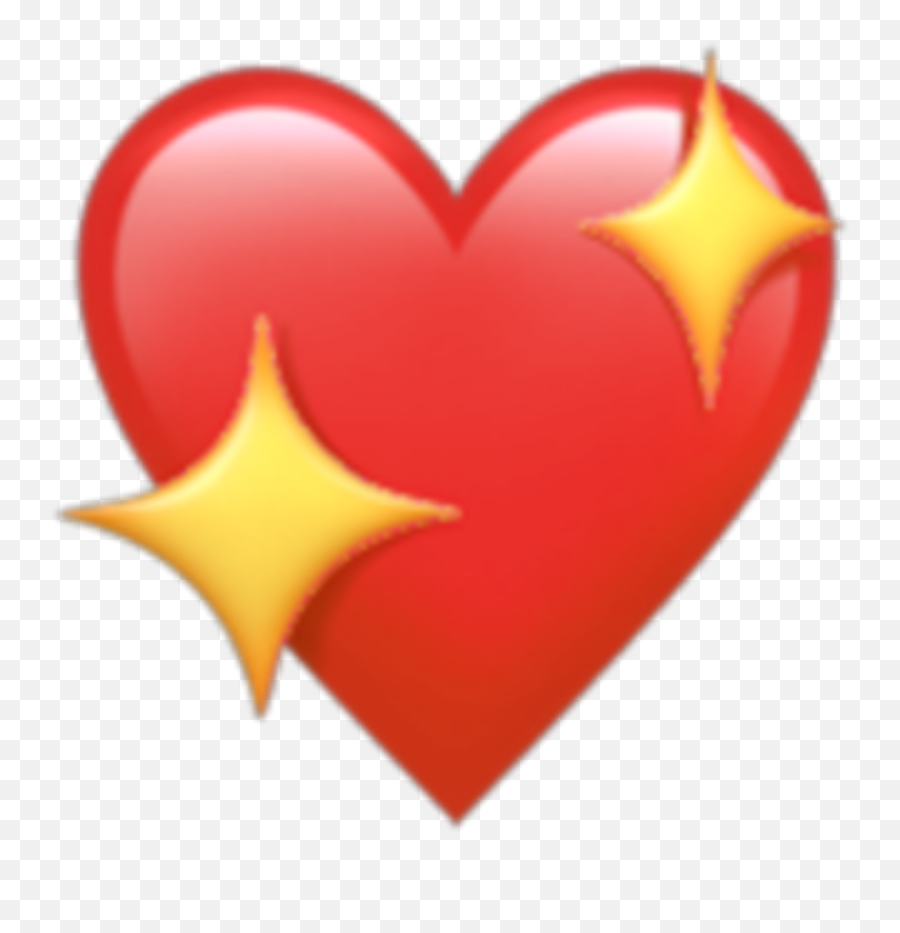 Red Heart Star Kawaii Emoji - Red Sparkle Heart Emoji,Red Star Emoji
