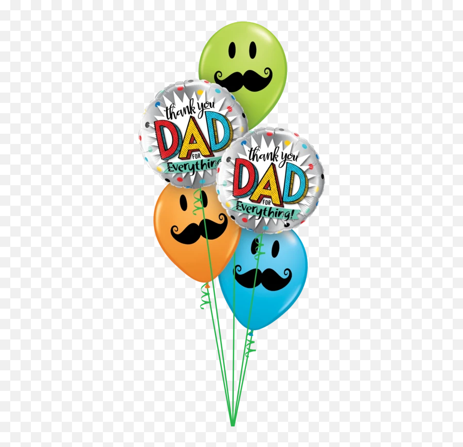 Dad Smiley Face Bouquet - Day Balloon Bouquets Emoji,Thanks Emoticon