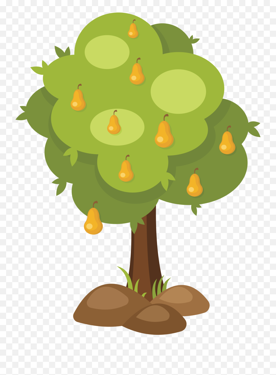 Library Of Tree With Fruit Image Free Download Png Files - Pear Tree Clipart Emoji,Durian Emoji