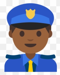 Police Officer Emoji Hd Png Download - Policia