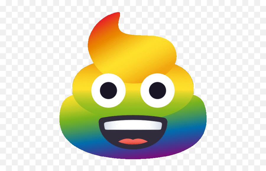 Rainbow Poop Pile Of Poo Gif - Rainbowpoop Pileofpoo Joypixels Discover U0026 Share Gifs Smiley Emoji,Rainbow Emoji Gif